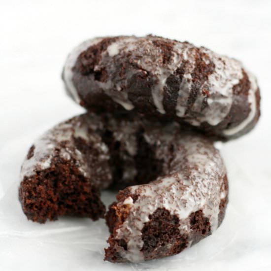 Glazed Chocolate Donuts – Vegan, GF