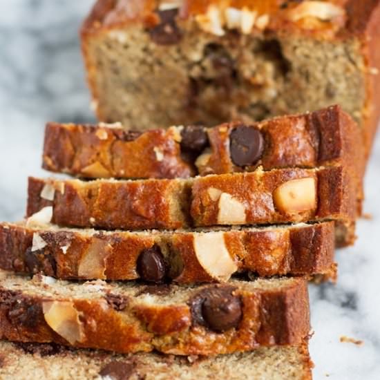 Coconut Chocolate Chip Banana Bread