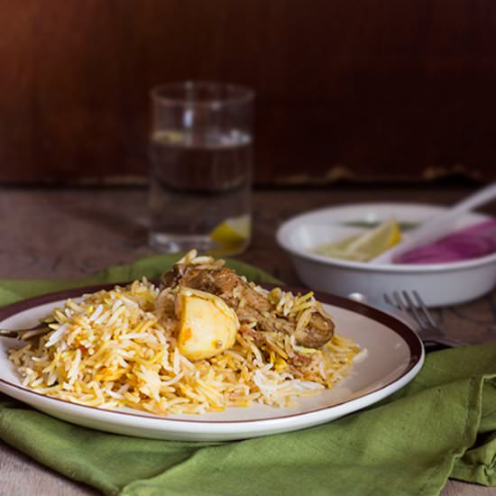 Chicken Dum Biryani- Kolkata Style