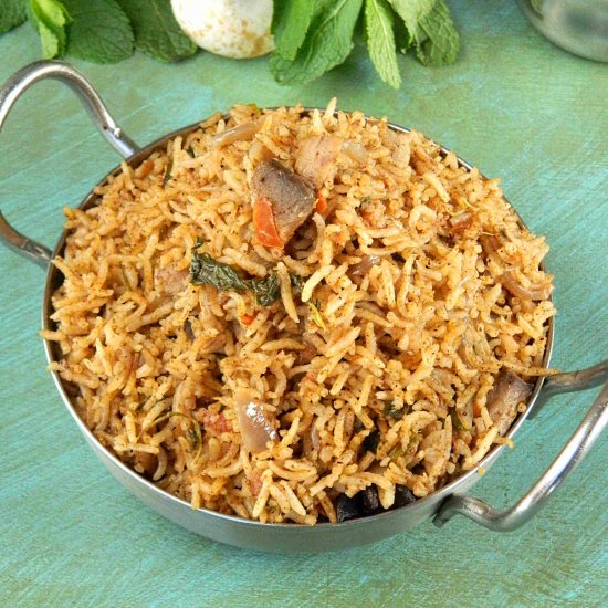 Mushroom Biryani | Kalan Biriyani