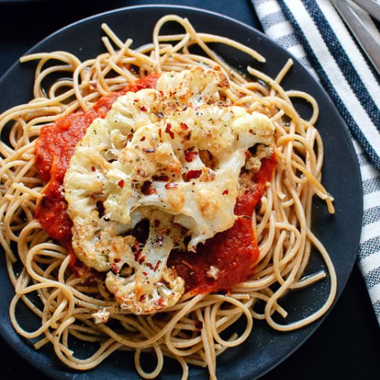 Cauliflower Steaks with Marinara