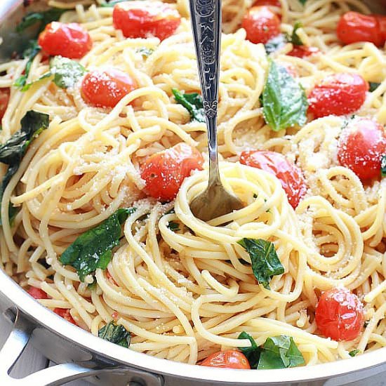 Cherry Tomatoes & Basil Pasta