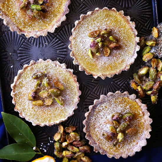 Meyer Lemon Pistachio Tartlets