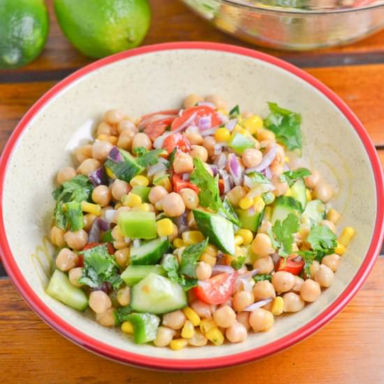 Corn and Chickpea Fiesta Salad