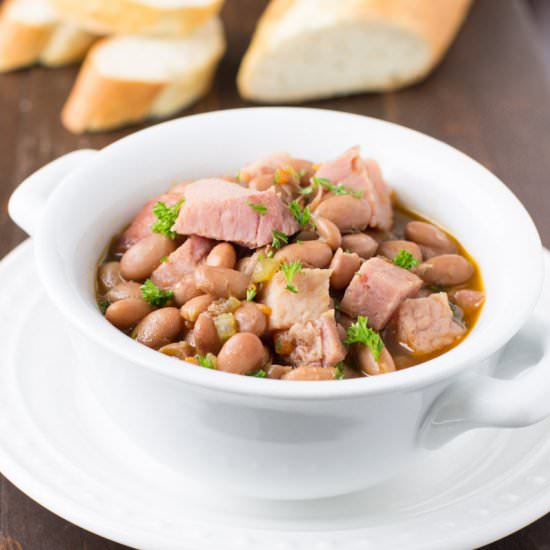 Slow Cooker Ham and Bean Soup