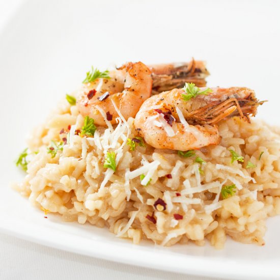 Roasted Shrimp Risotto