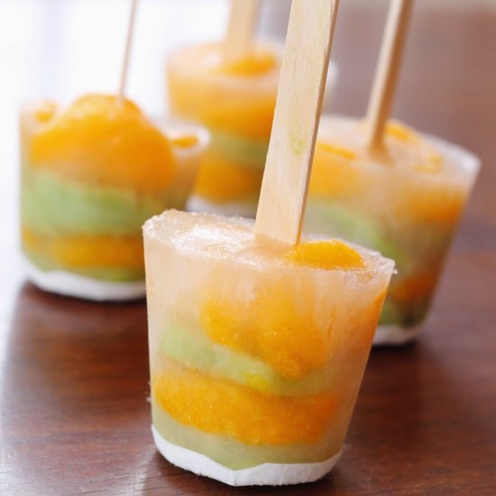 Popsicles with Oranges and Kiwis