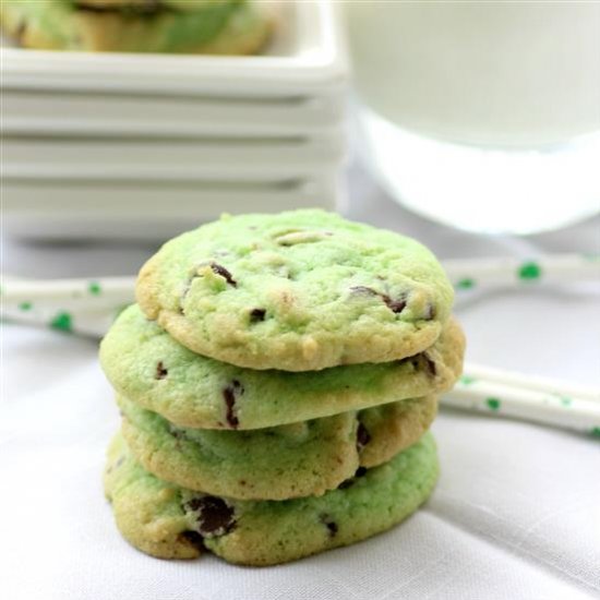 Mint Chocolate Chip Cookies