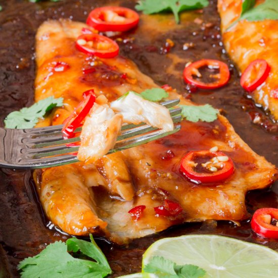 12 Minute Sticky Asian Fish