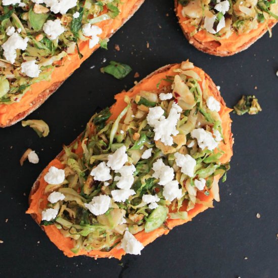 Sweet Potato Hummus Tartine