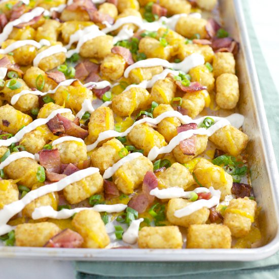 Bacon Cheddar Tater Tot Nachos