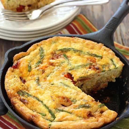 Caramelized Tomato Spring Frittata