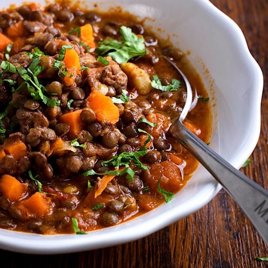 Heartwarming Green Lentil Stew