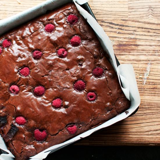 Dark Chocolate and Rasberry Brownie