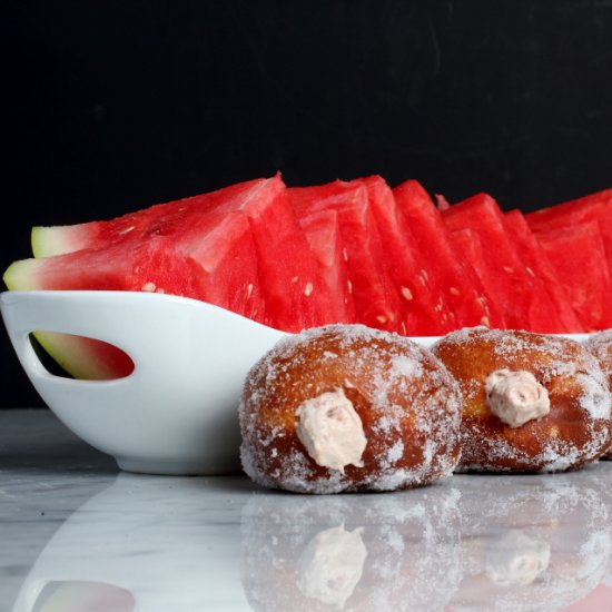 Cream Filled Sugar Donuts