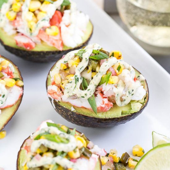 Tex-Mex Crab Stuffed Avocados