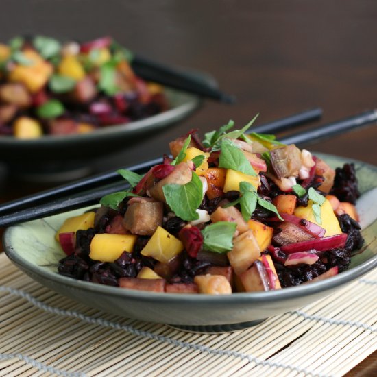 Eggplant and Mango w/ Black Rice