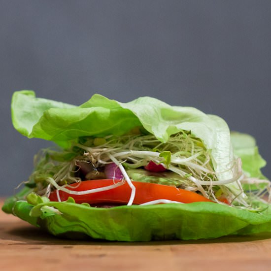 Bunless Portobello Mushroom Burger