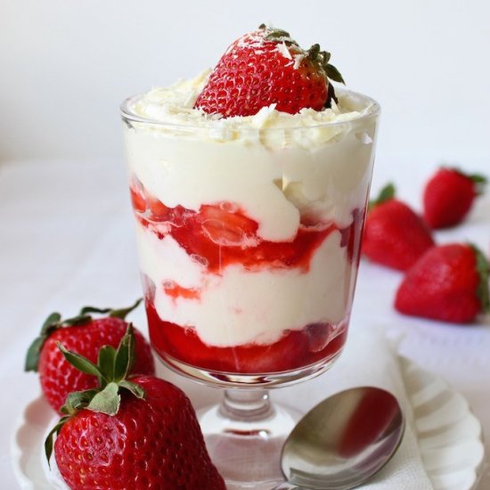 Lemon Strawberry Mousse Parfait