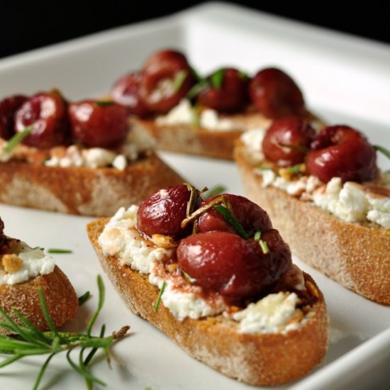 Roasted Grape Crostini