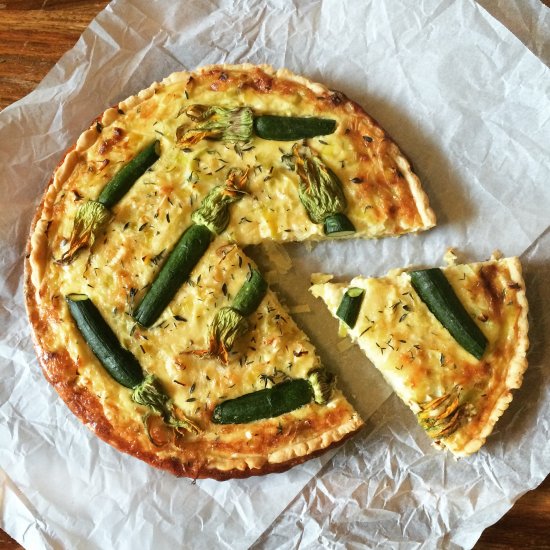 Zucchini Flower Quiche