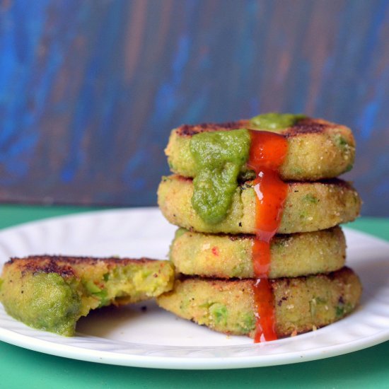 Aloo Tikki/Potato & Peas Sliders