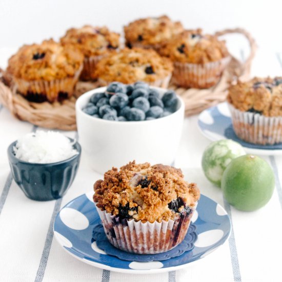 Blueberry Lime Coconut Muffins