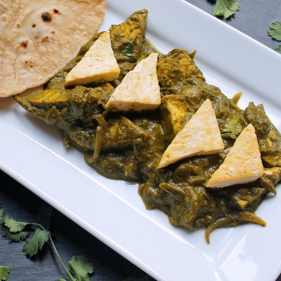 Soy Tofu In Spinach Gravy