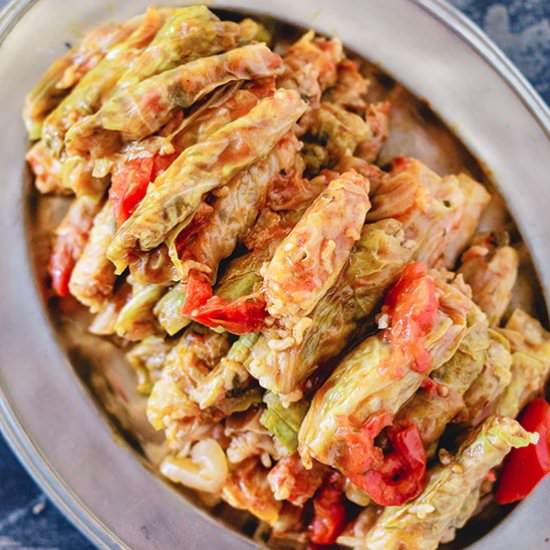 Vegetarian Stuffed Cabbage Rolls