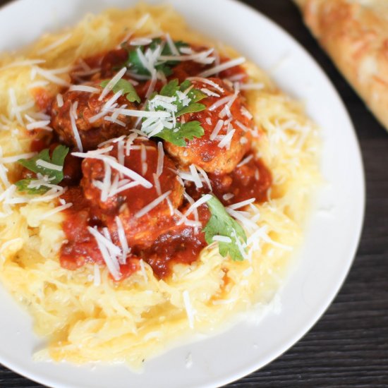 Spaghetti Squash with Meatballs