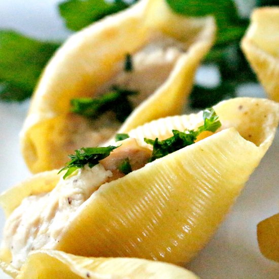 Chicken Alfredo Shells Appetizer