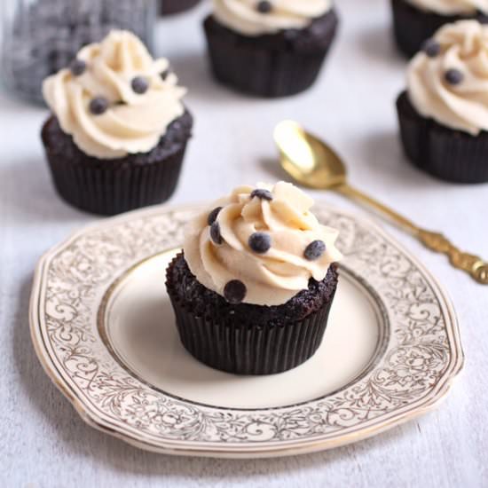 Double Cookie Dough Cupcakes