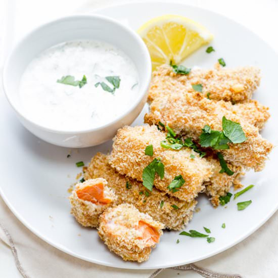 Baked Salmon Fish Sticks