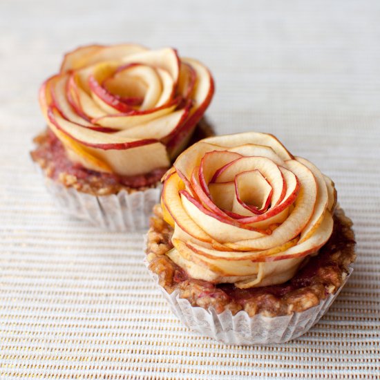 Raw Apple Rose Cupcakes