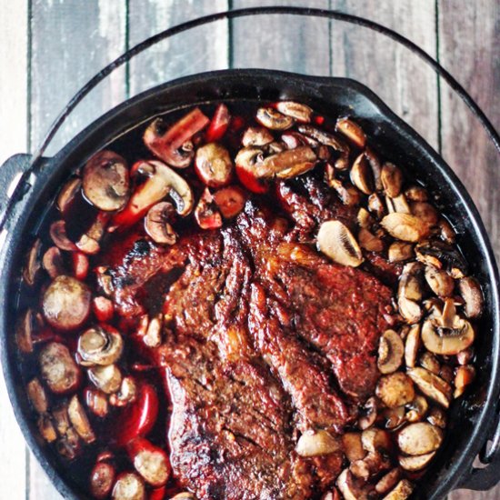 Smoked Chuck Roast with Veggies