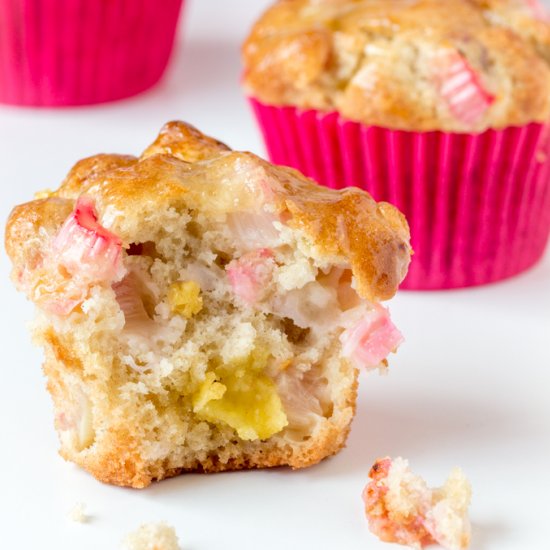 Rhubarb and Marzipan Muffins