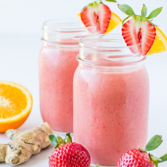 Strawberry Citrus Ginger Smoothie