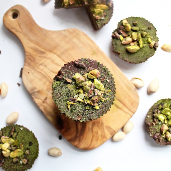 Pistachio Matcha Chocolate Cups