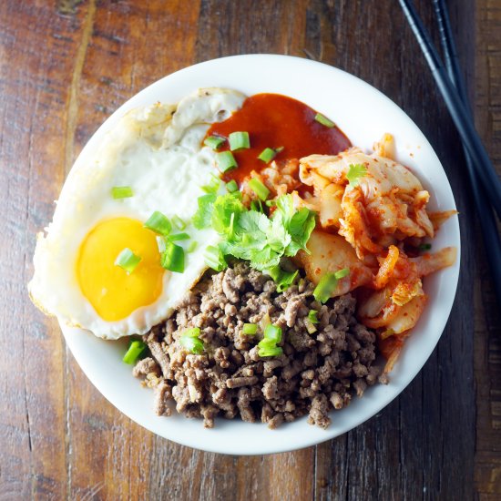 Bibimbap – Korean Mixed Rice & Beef