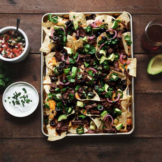 Beer Braised Steak Nachos