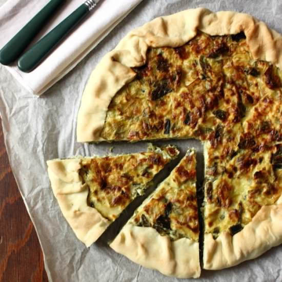 Leeks and Crescenza Quiche