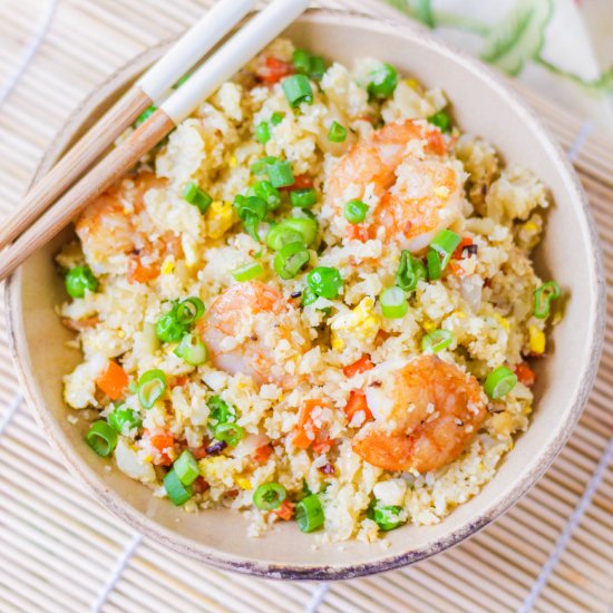 Fried Shrimp Cauliflower Rice