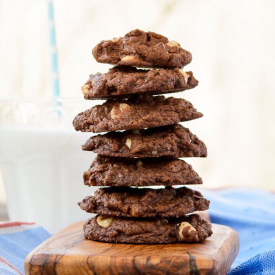 Double Chocolate Brownie Cookies