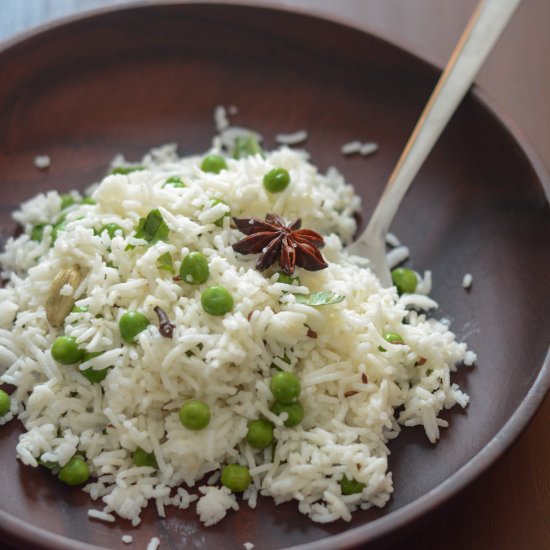 Green Peas Rice (Matar Pulao)