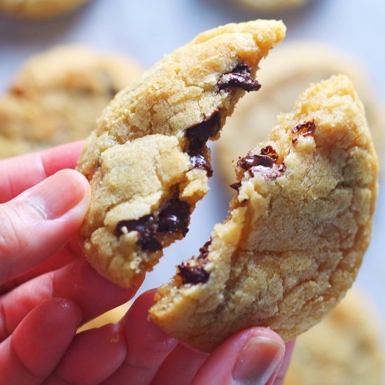 Soft and Chewy Choc Chip Cookies