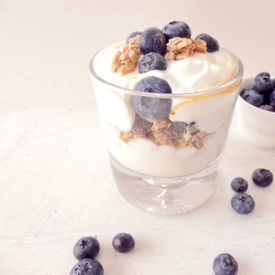 Blueberries and Granola Yogurt