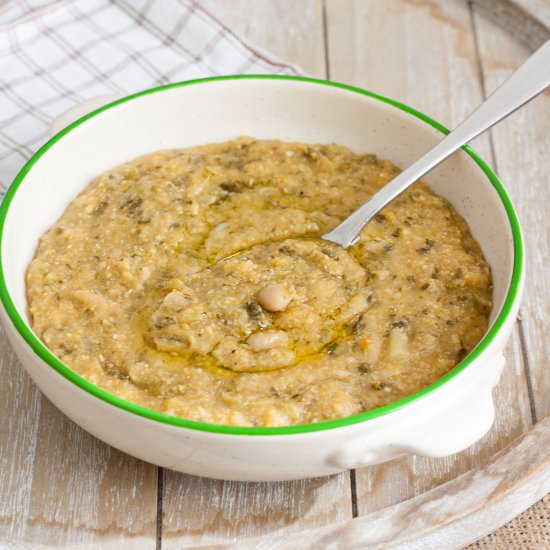 Creamy Tuscan Soup with Corn Meal