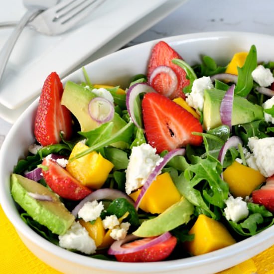 Strawberry Mango Arugula Salad