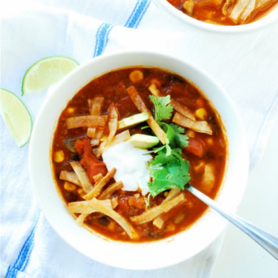 Vegetarian Tortilla Soup