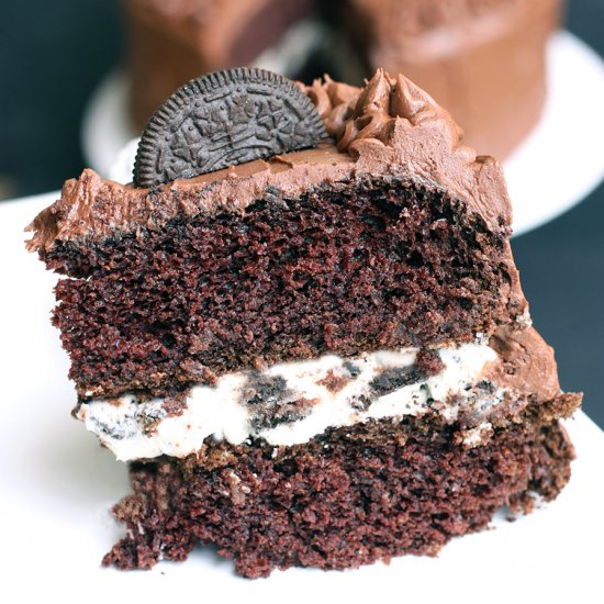 Chocolate Cake with Oreo Filling